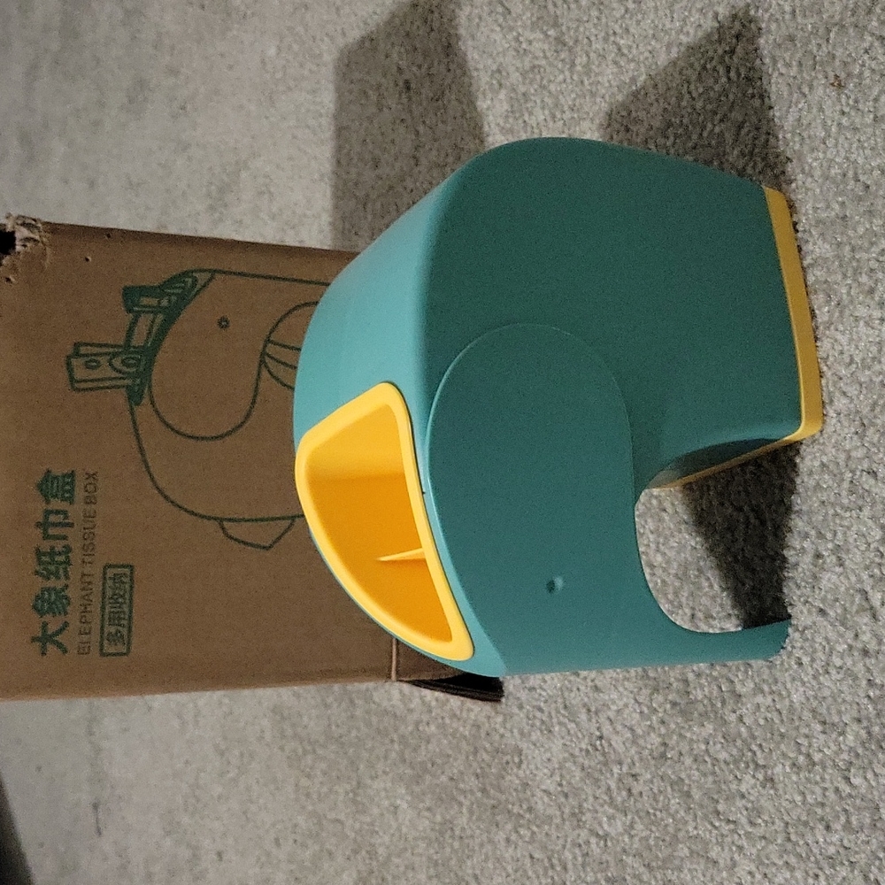 Brand new elephant tissue and organizer box